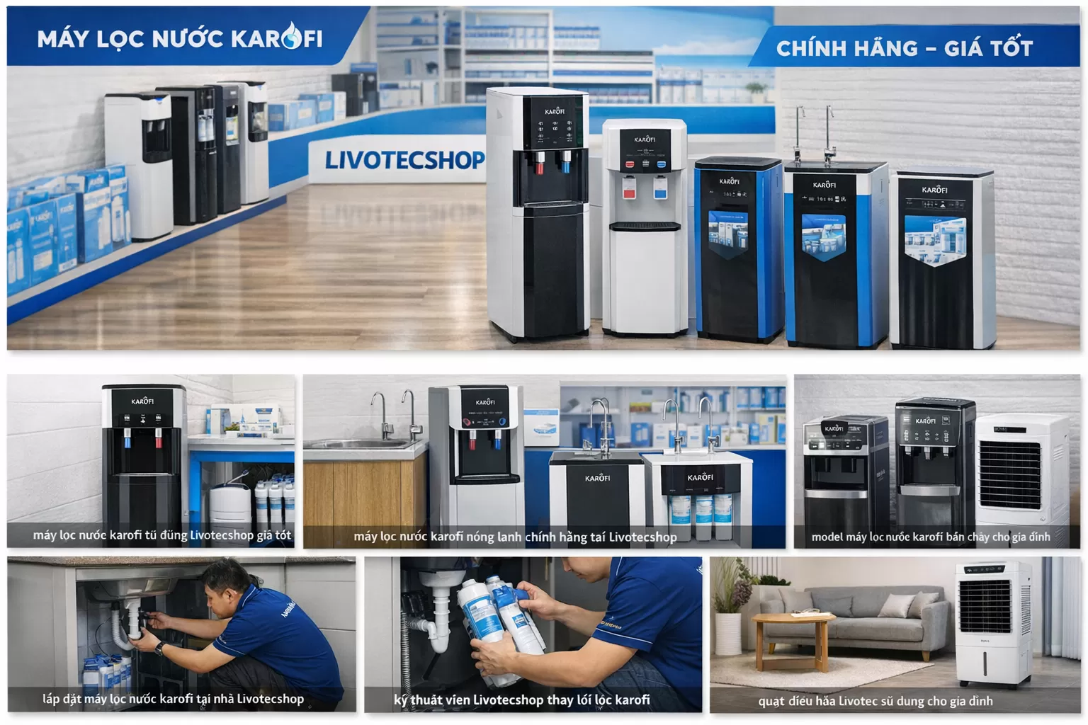 m&aacute;y lọc nước karofi livotecshop ch&iacute;nh h&atilde;ng gi&aacute; tốt h&agrave; nội