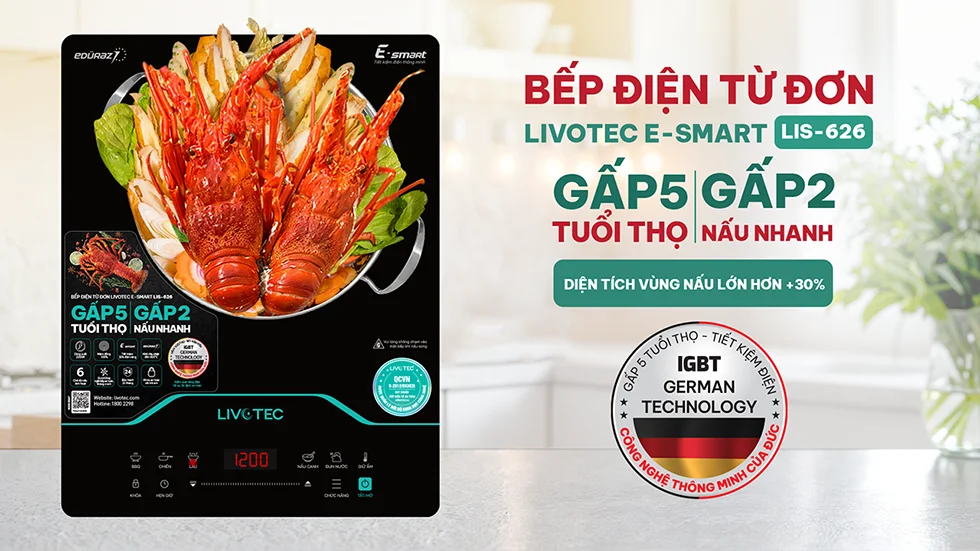 Bếp từ đơn Livotec E-smart LIS-626