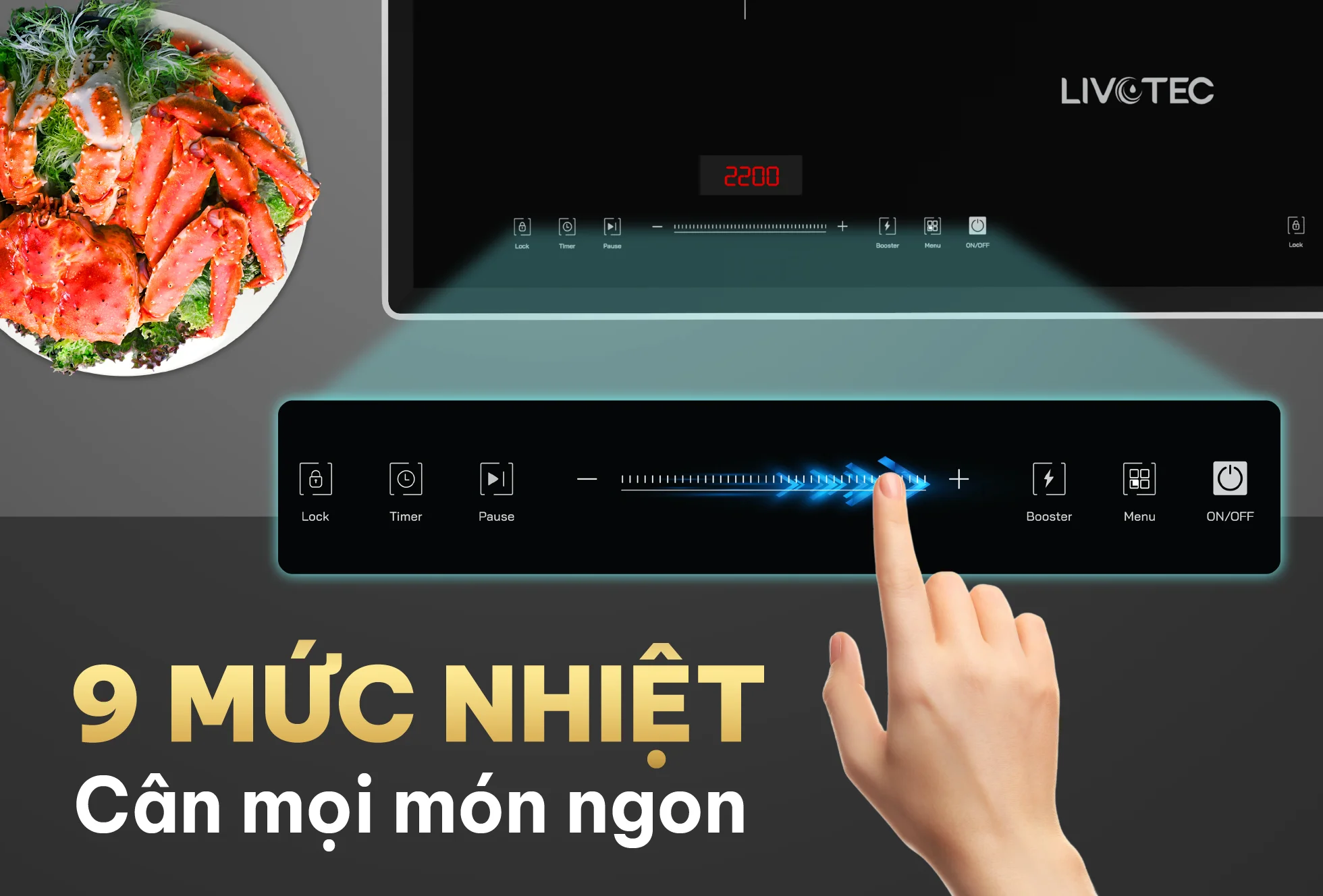 CÔNG SUẤT 2 VÙNG NẤU 4400W