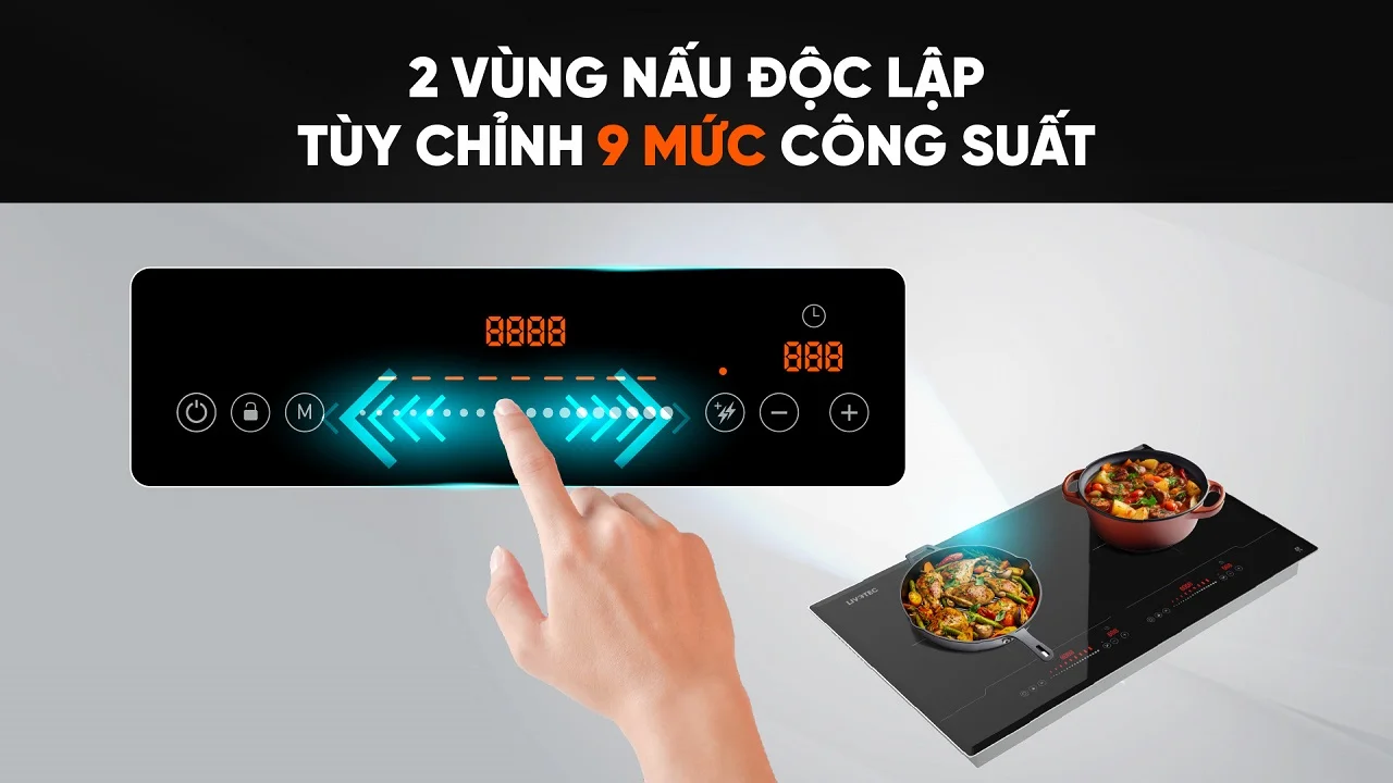 Bếp từ đôi Livotec Lid 888