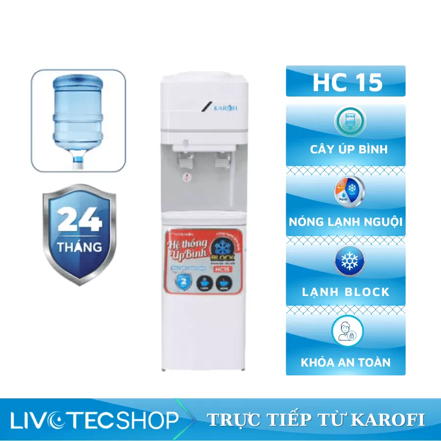 Cây nóng lạnh Karofi úp bình HC15
