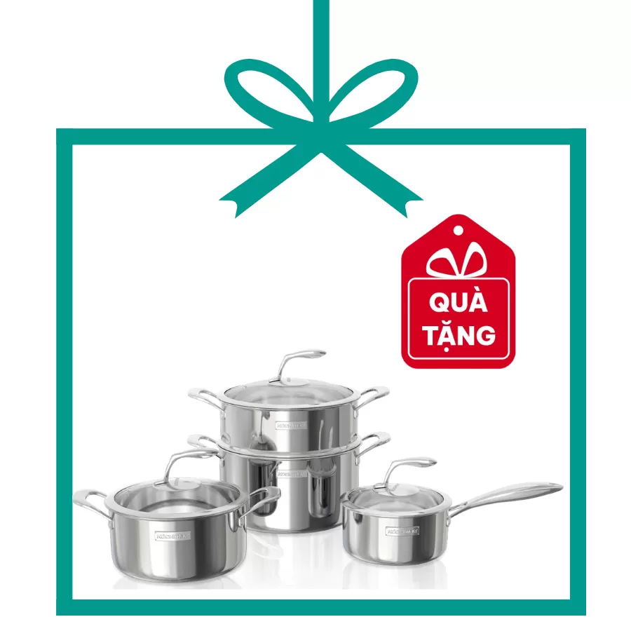 Bộ nồi Inox đáy liền nguyên khối