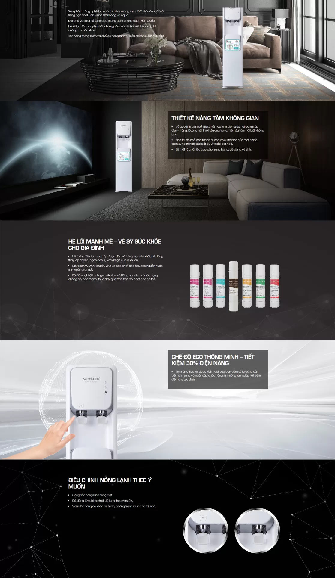 Máy lọc nước nóng lạnh Korihome WPK-906