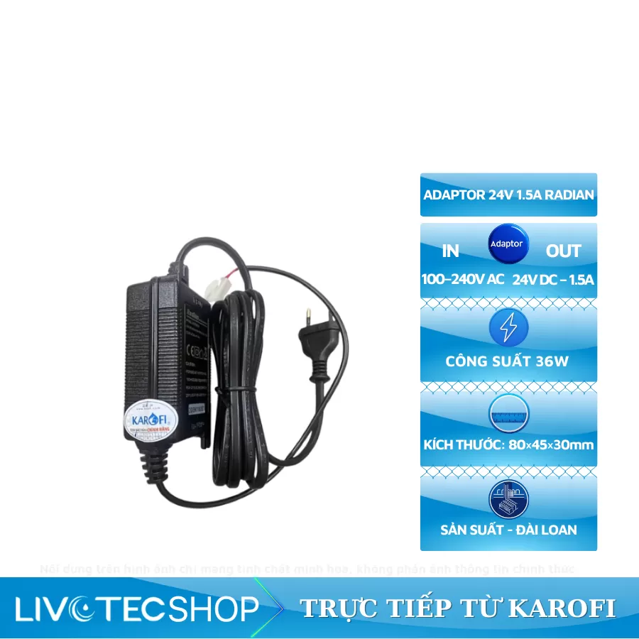 Nguồn 24V 1.5A Radian
