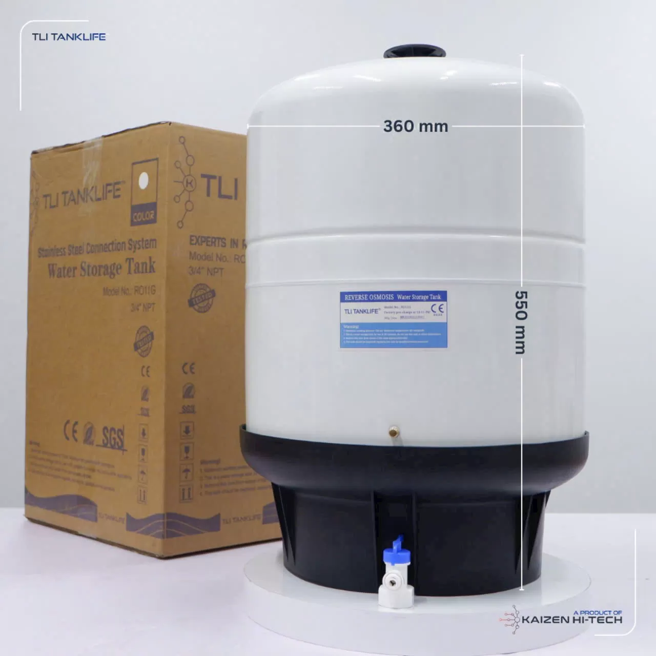 Bình áp thép Tanklife TL-11G 30L cho máy lọc nước RO