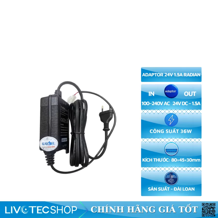 Nguồn 24V 1.5A Radian