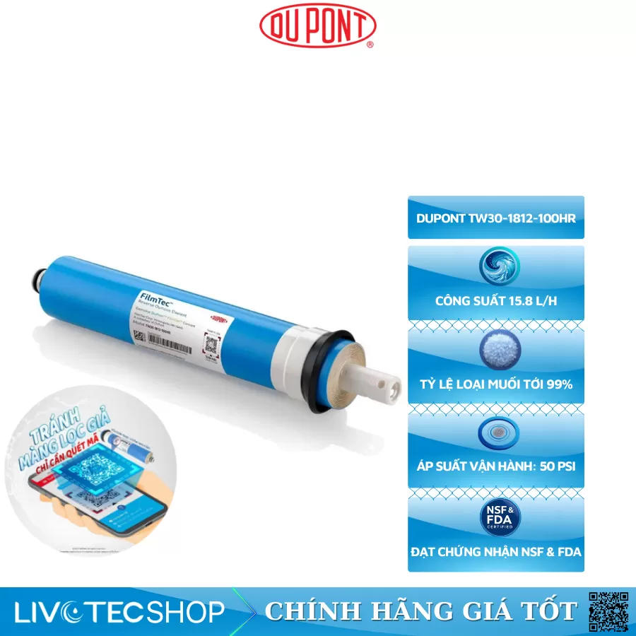 Màng RO FilmTec TW30‑1812‑100HR