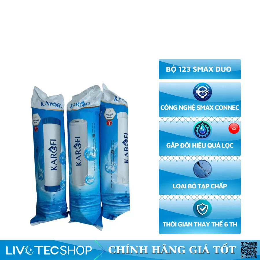 Bộ lõi lọc thô Karofi 1,2,3 Smax Duo