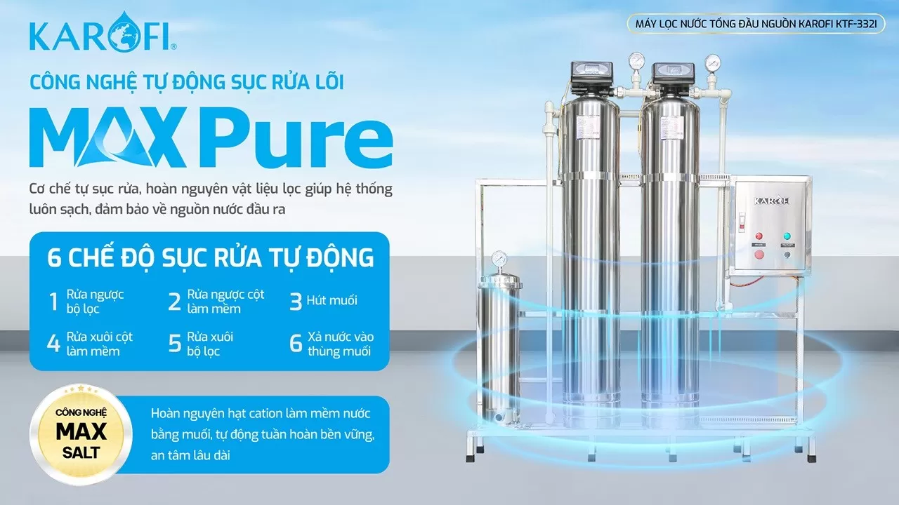 6 cơ chế sục rửa tự động &ndash; Duy tr&igrave; hiệu suất lọc