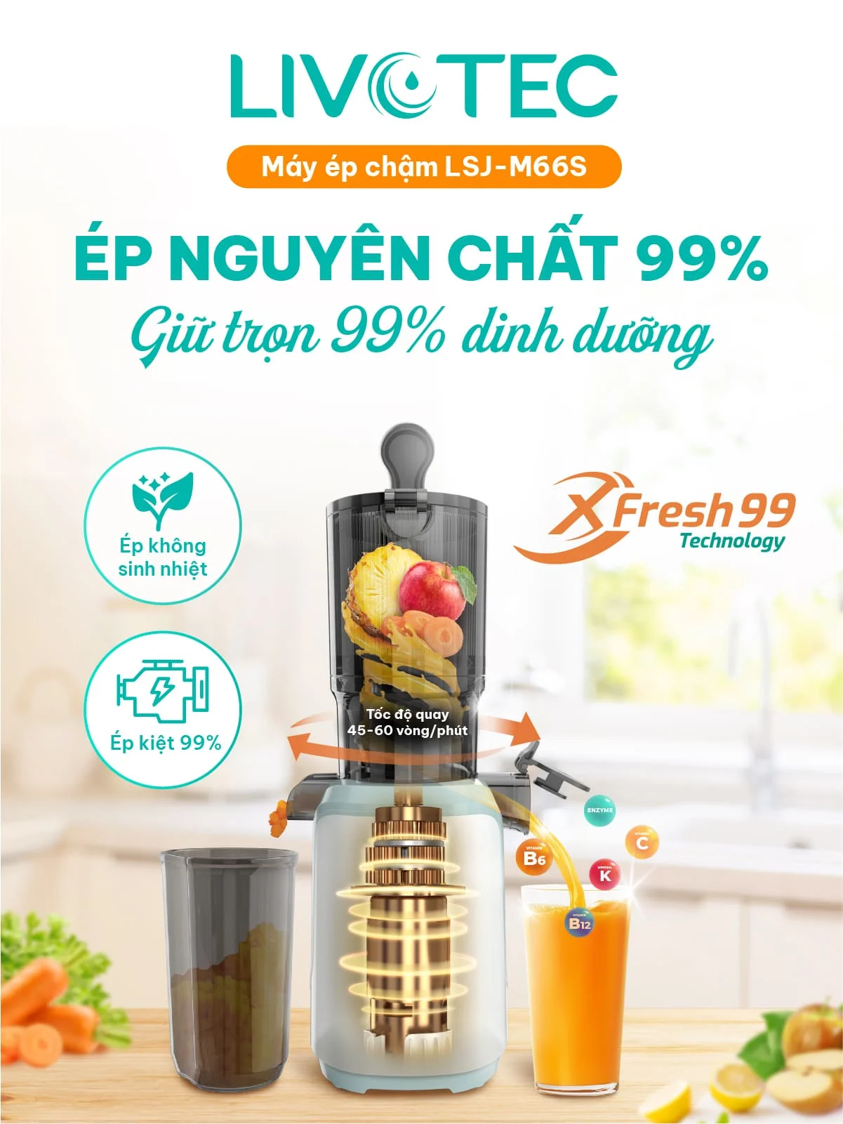 Công nghệ ép lạnh XFresh99