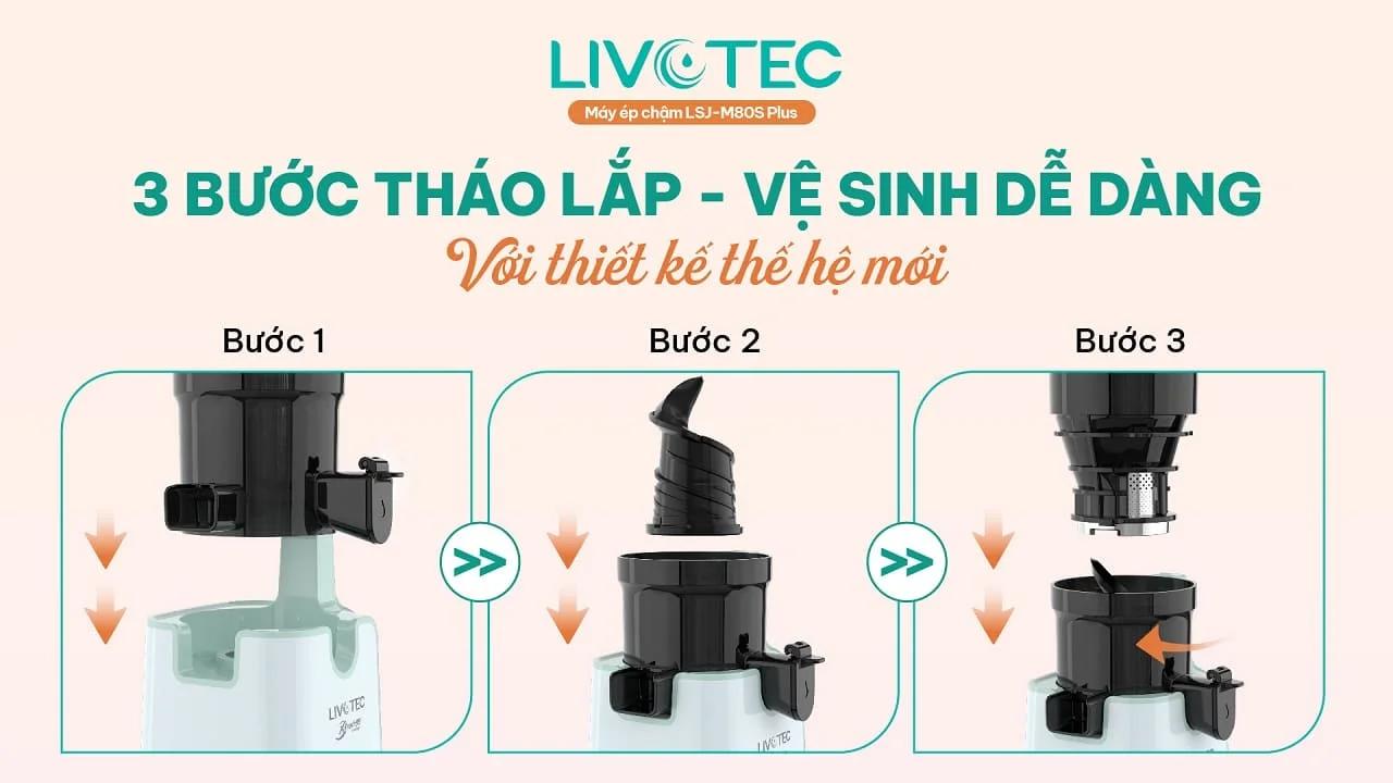 Tháo lắp chỉ 3 bước