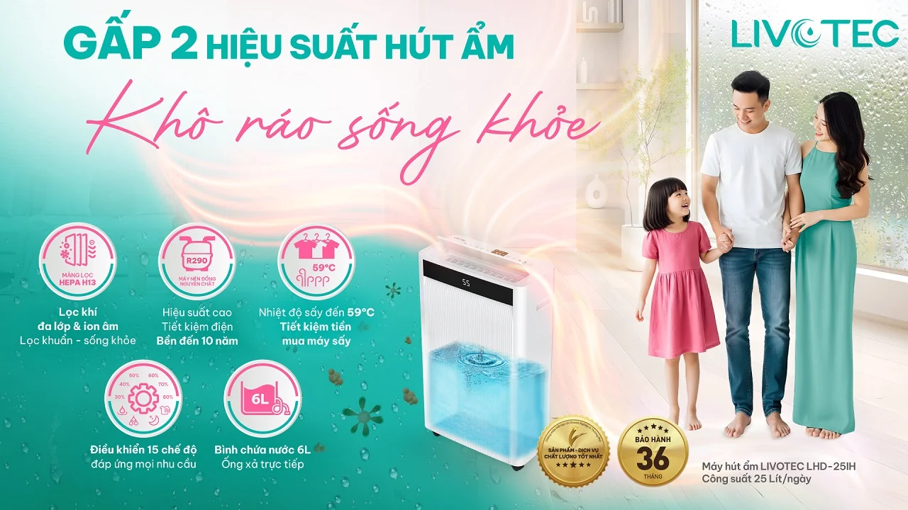Máy hút ẩm Livotec LHD-25IH