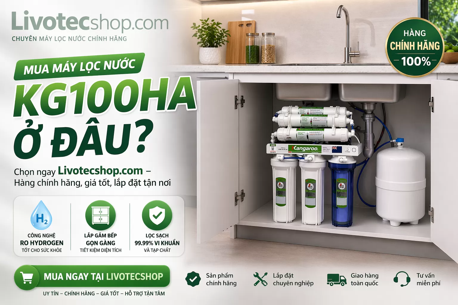 Mua M&aacute;y lọc nước Kangaroo KG100HA KV ở đ&acirc;u