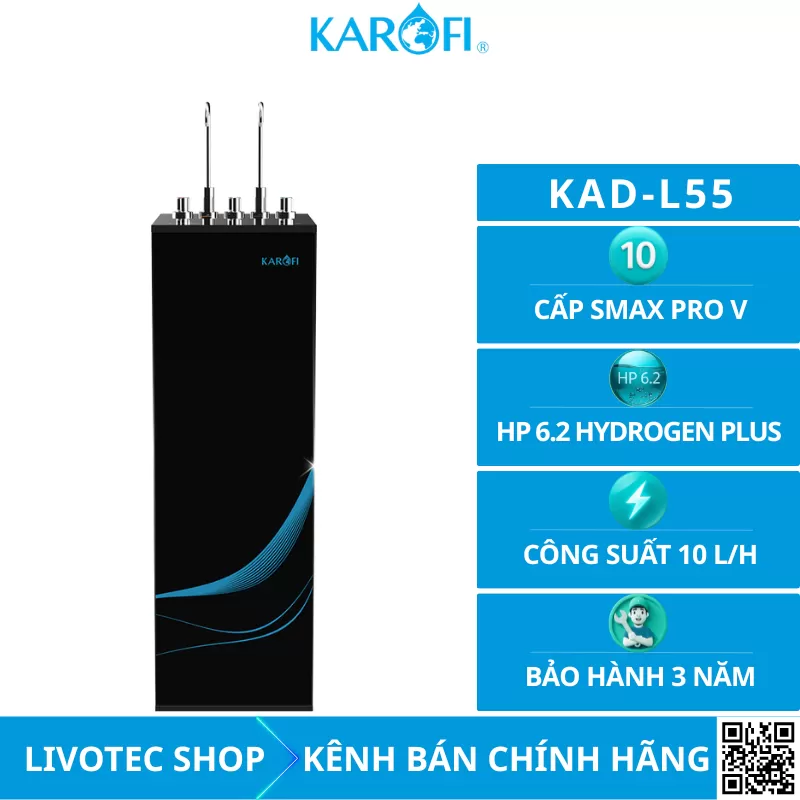 Máy lọc nước nóng lạnh Karofi KAD-L55