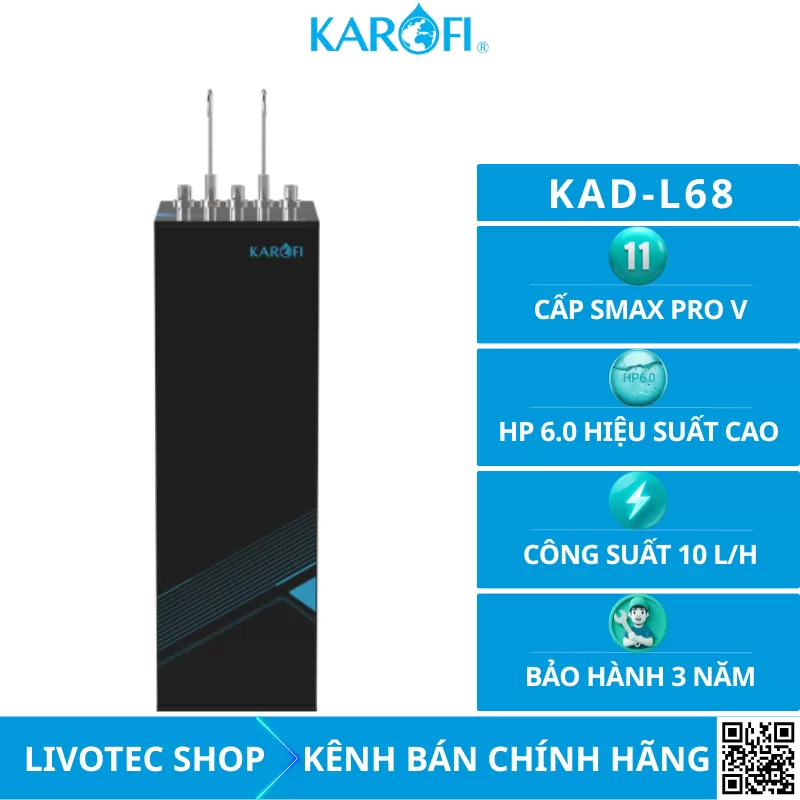 Máy lọc nước nóng lạnh Karofi KAD-L68