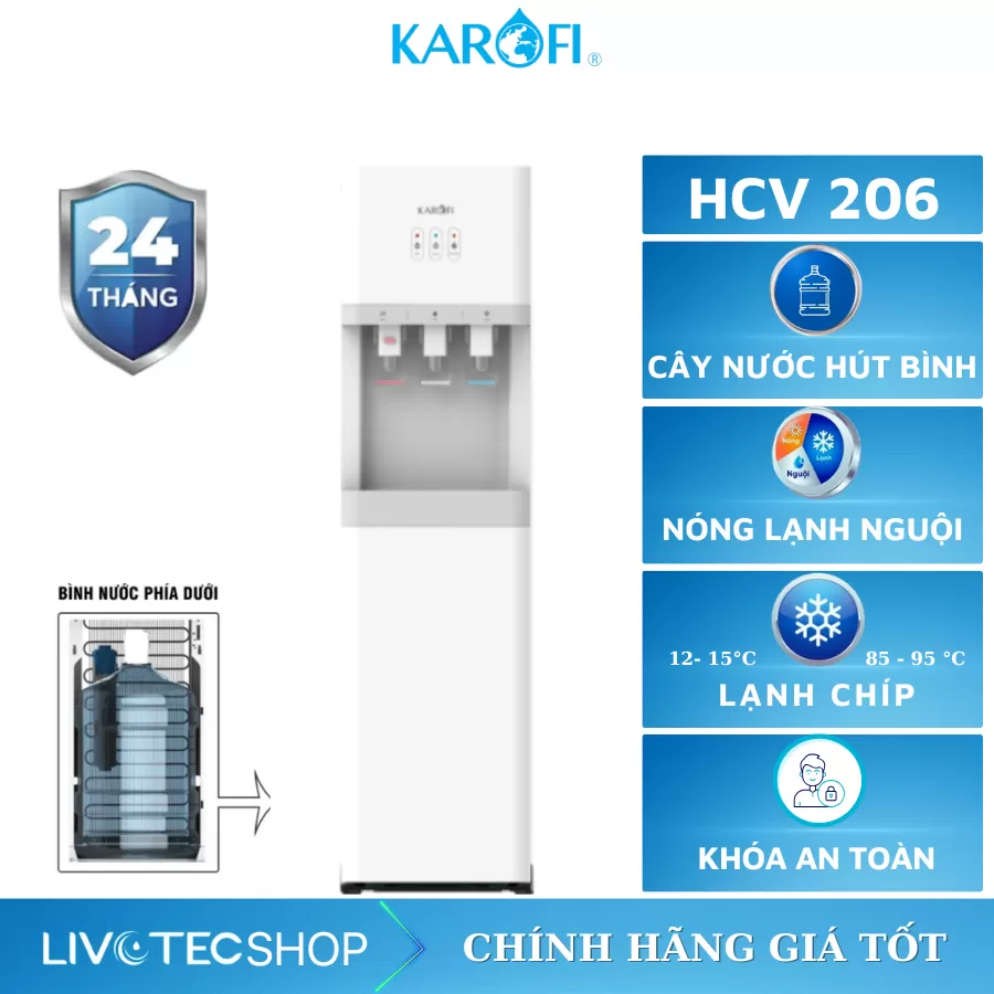 Cây nước nóng lạnh Karofi HCV206