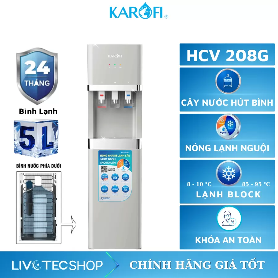 Máy nóng lạnh Karofi HCV208G