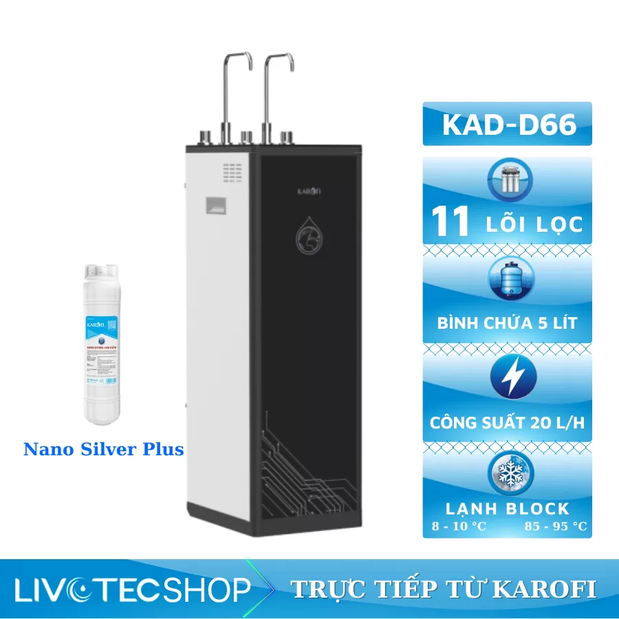 Máy lọc nước nóng lạnh Karofi KAD-D66