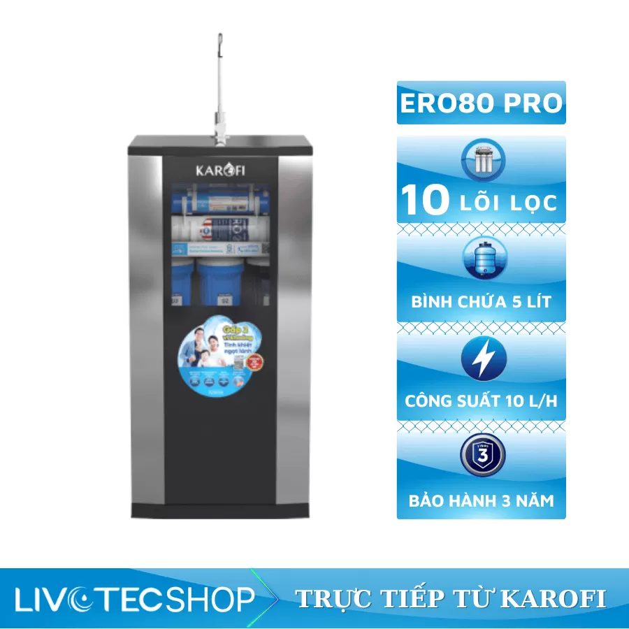 Máy lọc nước RO Karofi ERO80 PRO