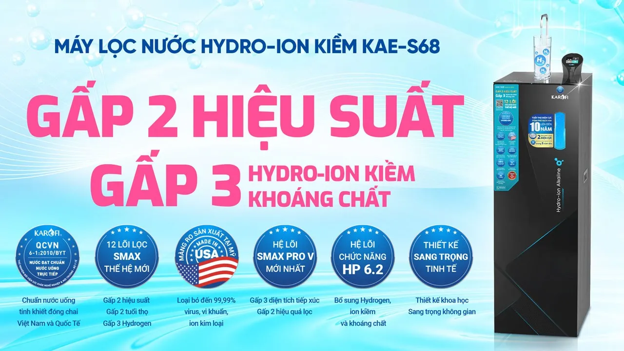Máy lọc nước Hydro-ion kiềm KAE-S68