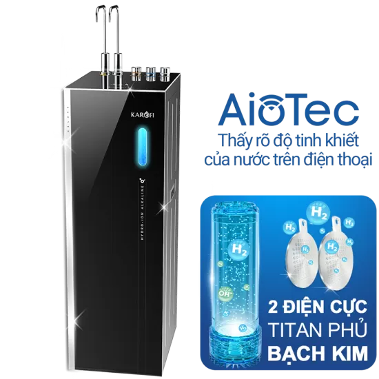 Máy lọc nước Hydro-ion kiềm nóng lạnh Karofi KAE-S688