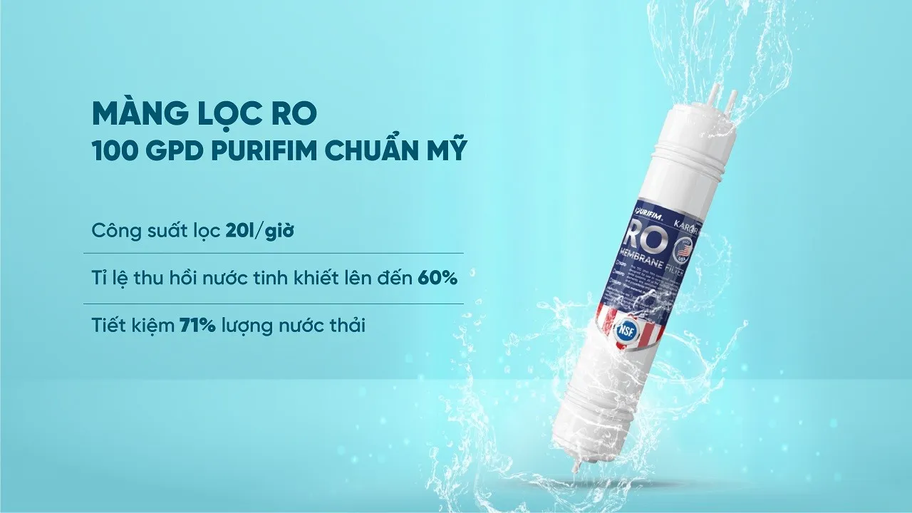 Màng lọc RO 100 GPD thay nhanh Purifim