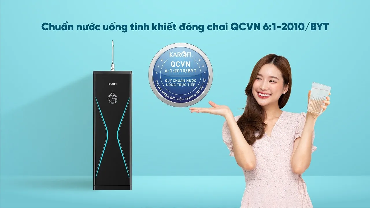 Nước sau lọc đạt chuẩn nước uống tinh khiết đóng chai QCVN 6-1:2010 BYT