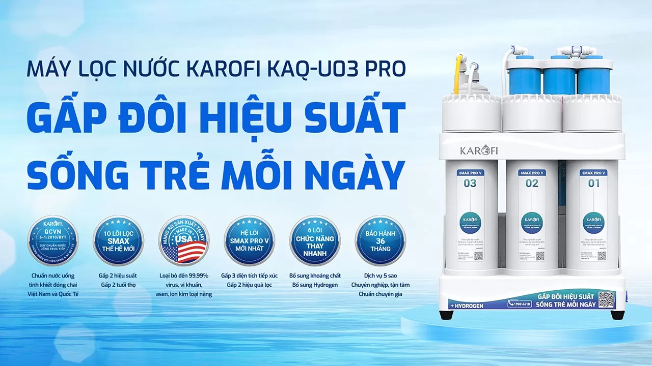 máy lọc nước RO Karofi KAQ-U03 Pro