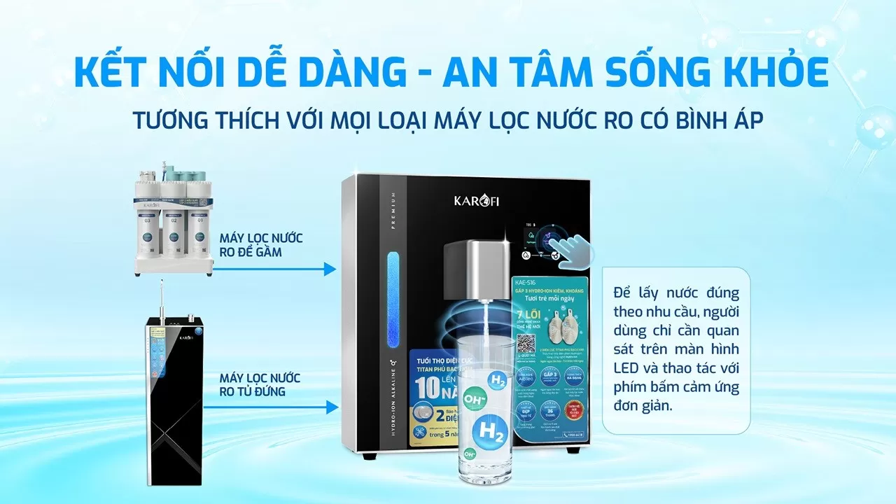 máy Hydro-ion kiềm Karofi