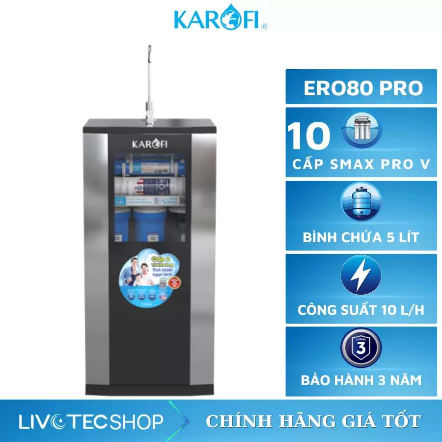 Máy lọc nước RO Karofi ERO80 PRO