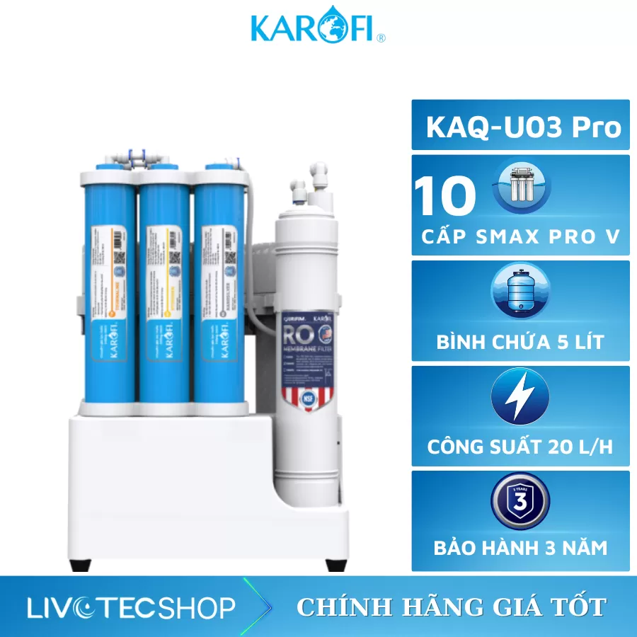 Máy lọc nước RO Karofi KAQ-U03 Pro