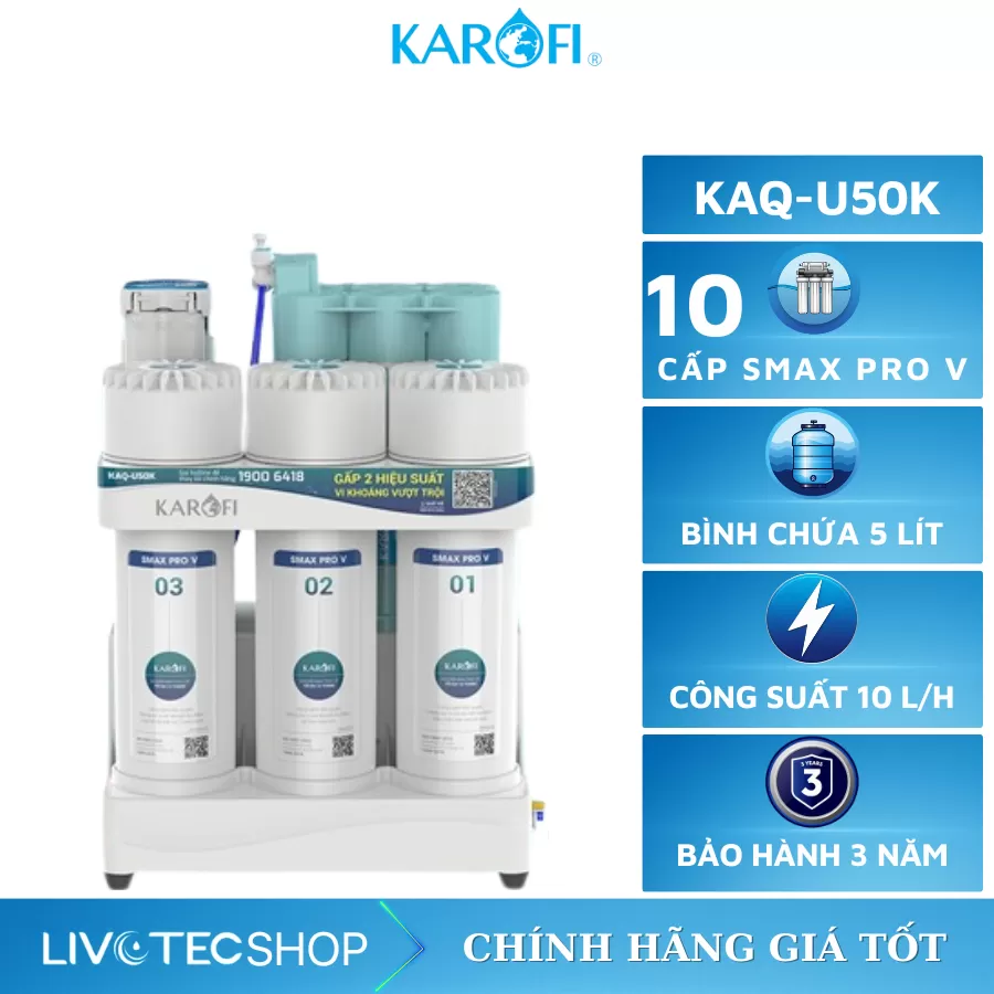 Máy lọc nước RO Karofi KAQ-U50K