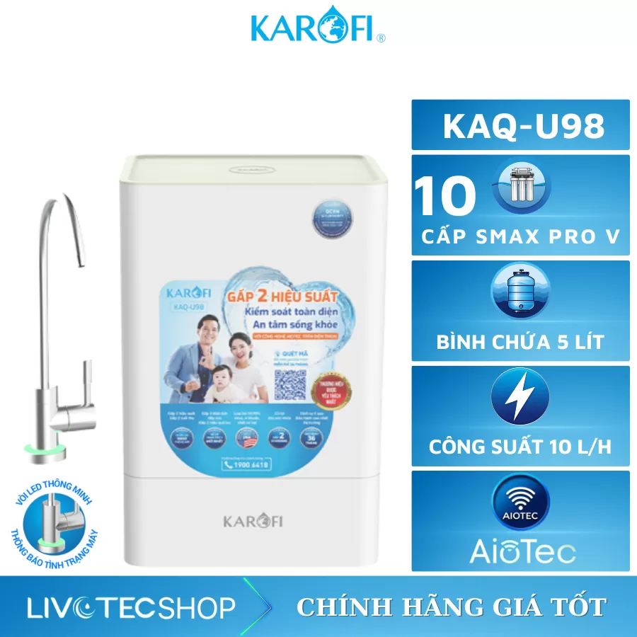 Máy lọc nước Karofi KAQ-U98