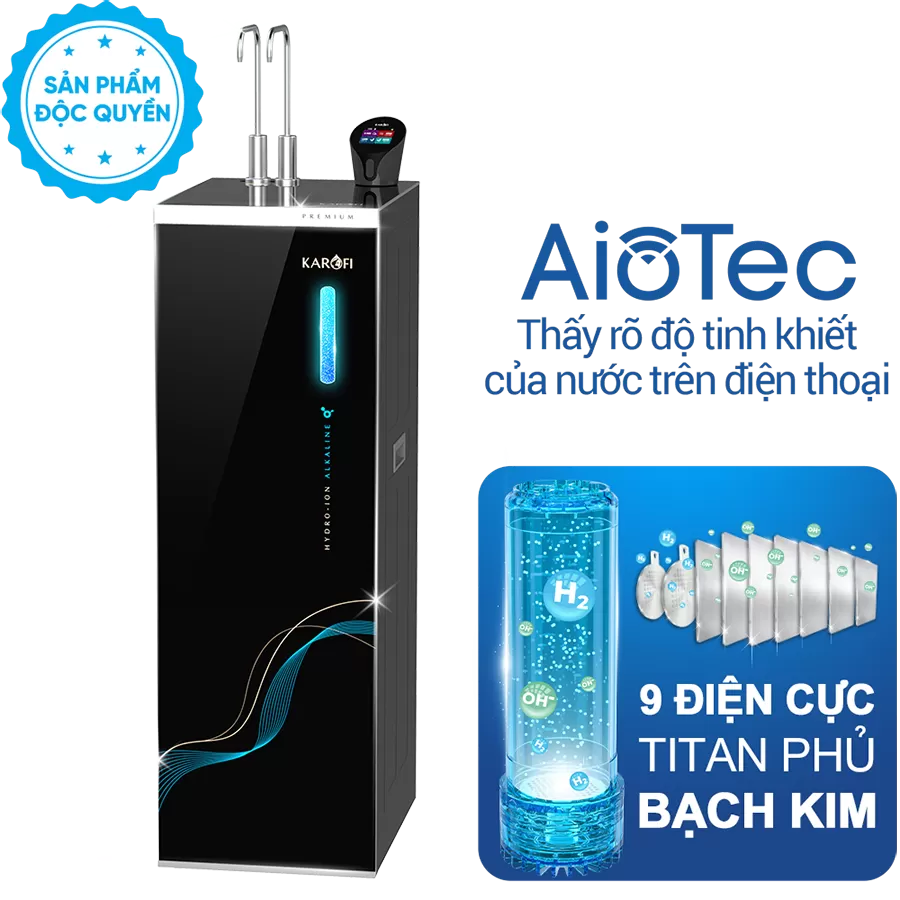 Máy lọc nước nóng lạnh Hydro-ion Kiềm Karofi SA9 PREMIUM