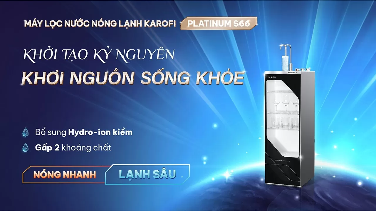 Máy lọc nước nóng lạnh Karofi Platinum S66