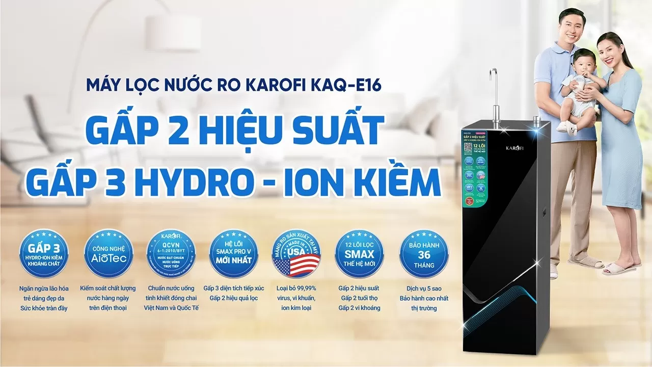 Máy lọc nước RO Karofi KAQ-E16