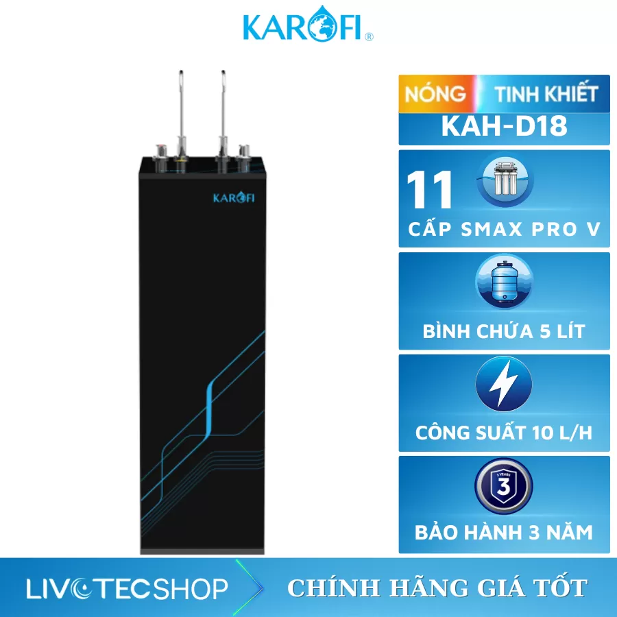 Máy lọc nước nóng nguội Karofi KAH-D18