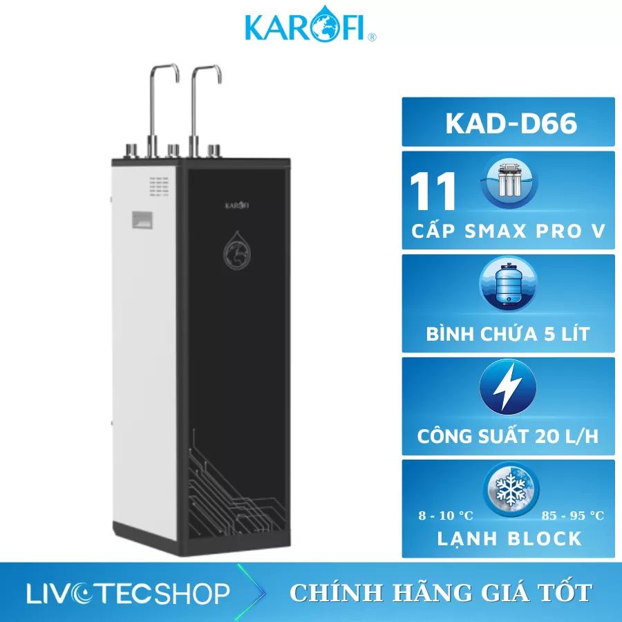 Máy lọc nước nóng lạnh Karofi KAD-D66