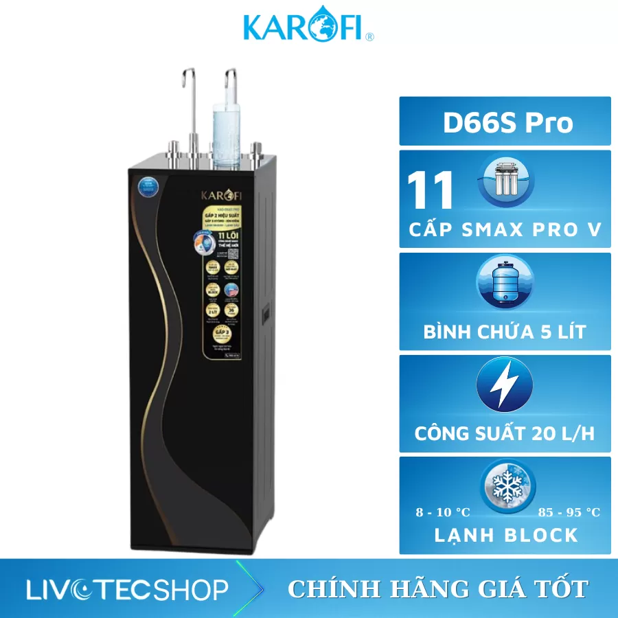 Máy lọc nước nóng lạnh Karofi KAD-D66S PRO