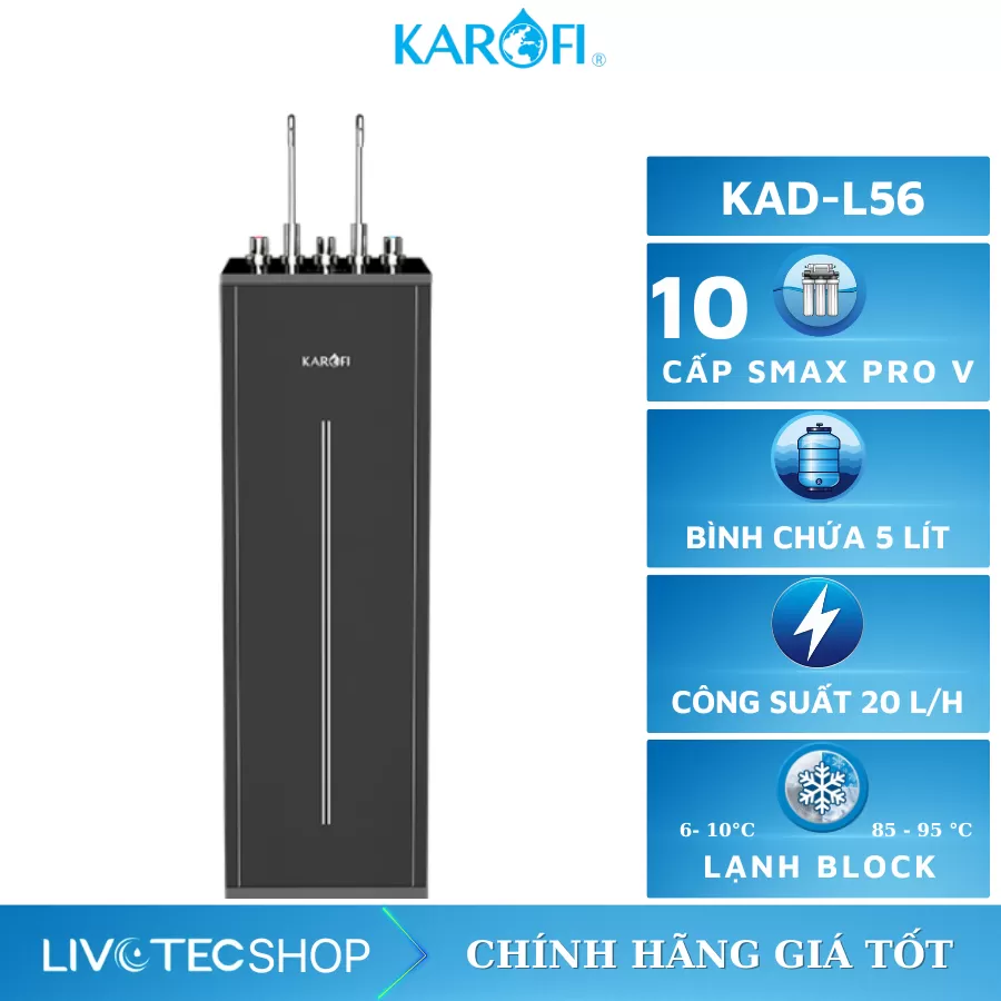 Máy lọc nước nóng lạnh Karofi KAD-L56