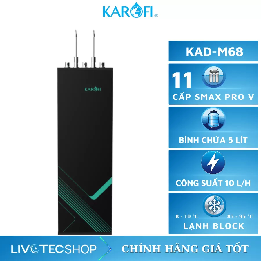 Máy lọc nước nóng lạnh Karofi KAD-M68