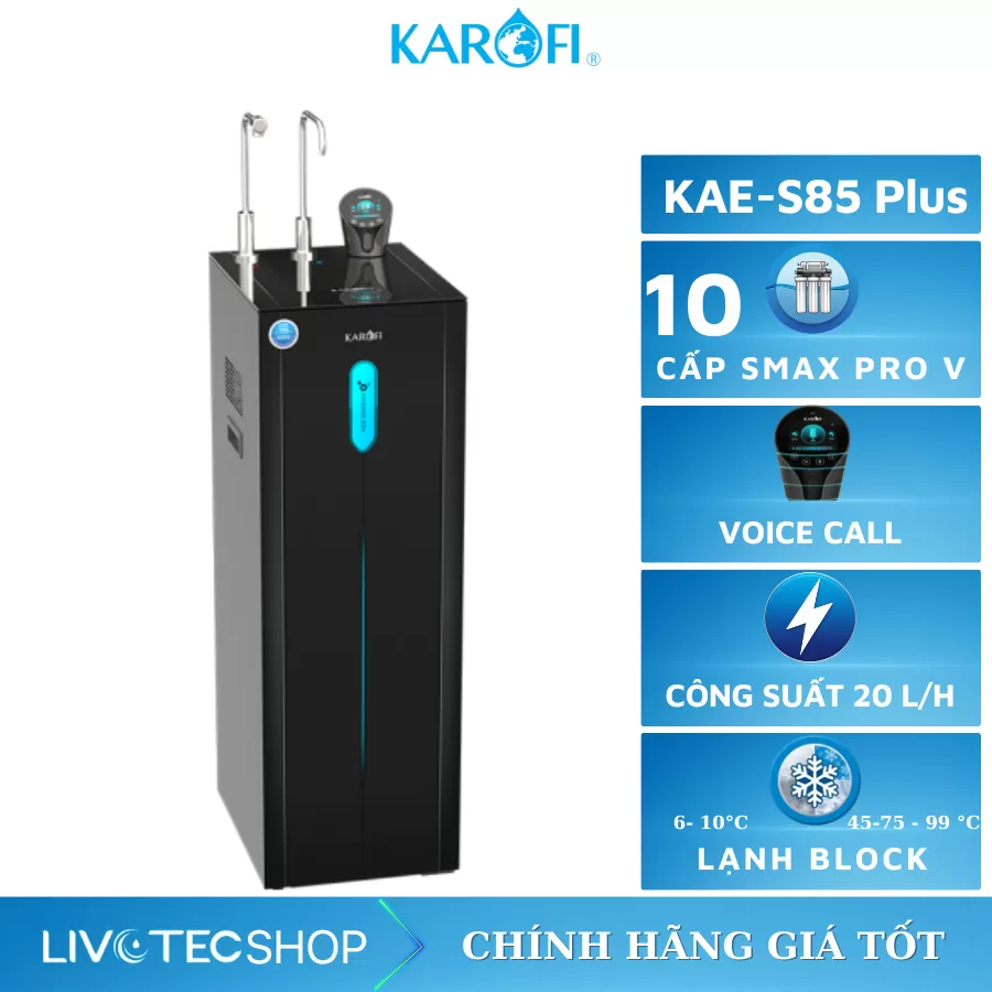 Máy lọc nước Hydro-ion kiềm Karofi KAE-S85 Plus
