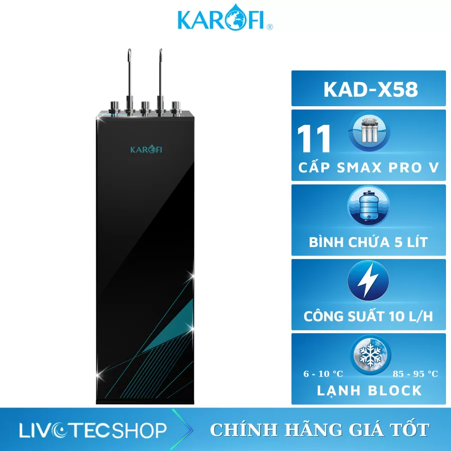 Máy lọc nước nóng lạnh Karofi KAD-X58
