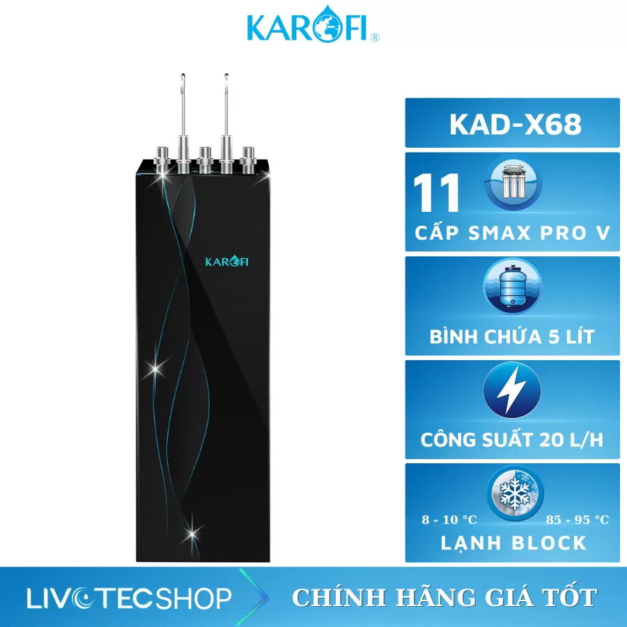 Máy lọc nước nóng lạnh Karofi KAD-X68