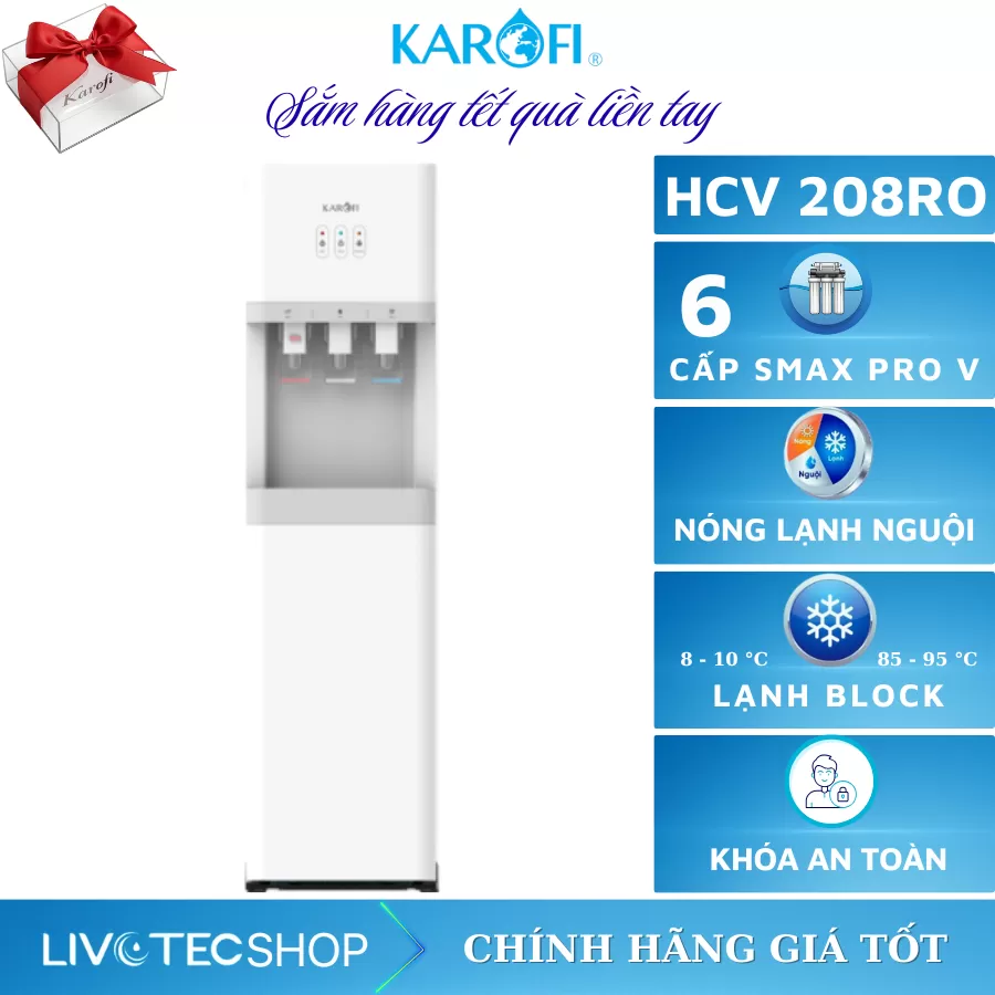 Máy lọc nước nóng lạnh Karofi HCV208RO