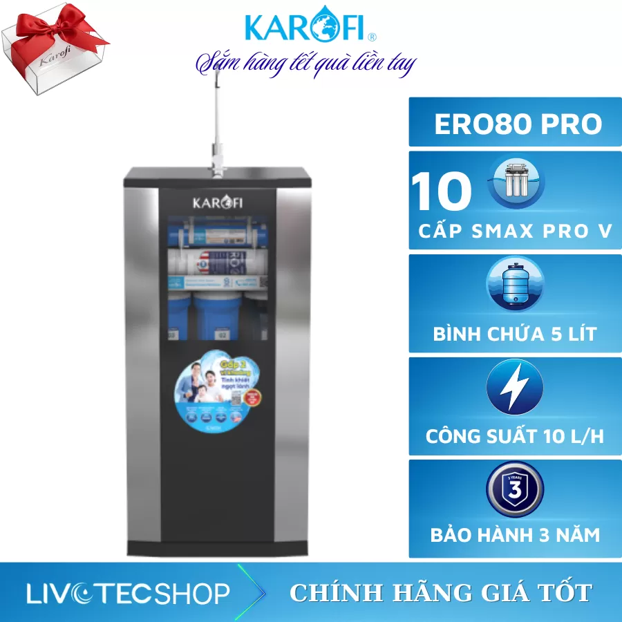 Máy lọc nước RO Karofi ERO80 PRO