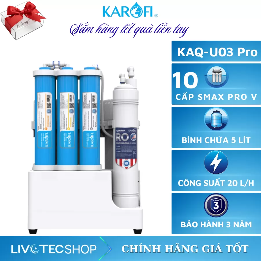Máy lọc nước RO Karofi KAQ-U03 Pro