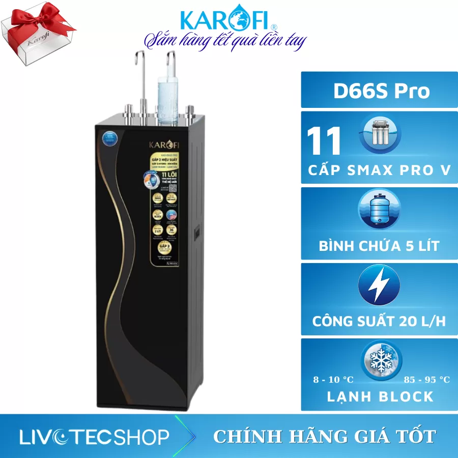 Máy lọc nước nóng lạnh Karofi KAD-D66S PRO