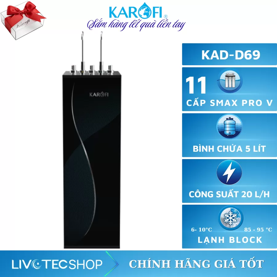 Máy lọc nước nóng lạnh Karofi KAD-D69