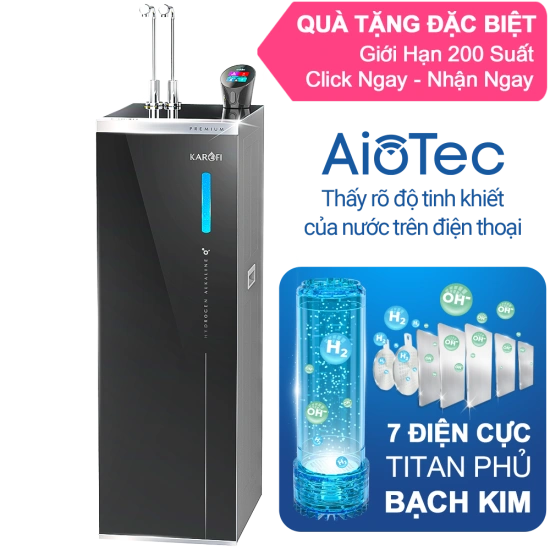 Máy lọc nước nóng lạnh Hydro-ion kiềm Karofi KAE-S88 PROMAX